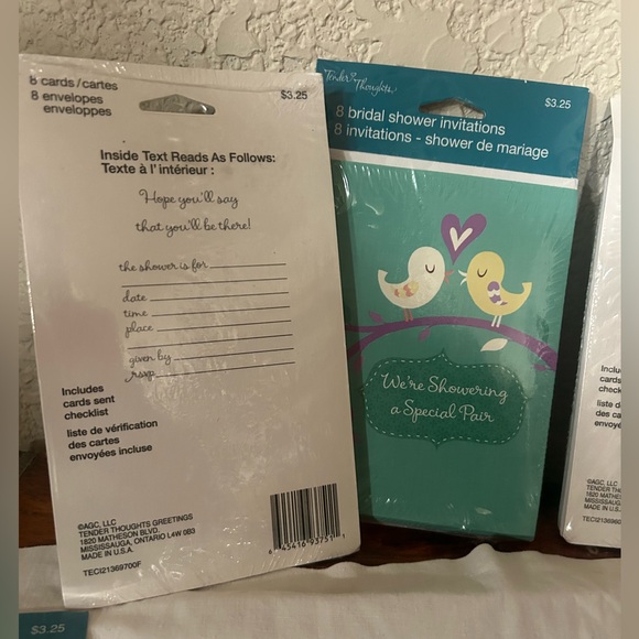 Bridal shower invitation cards, 13 packs of 8 each! NIP! Pick 2 for $5 - Picture 7 of 7